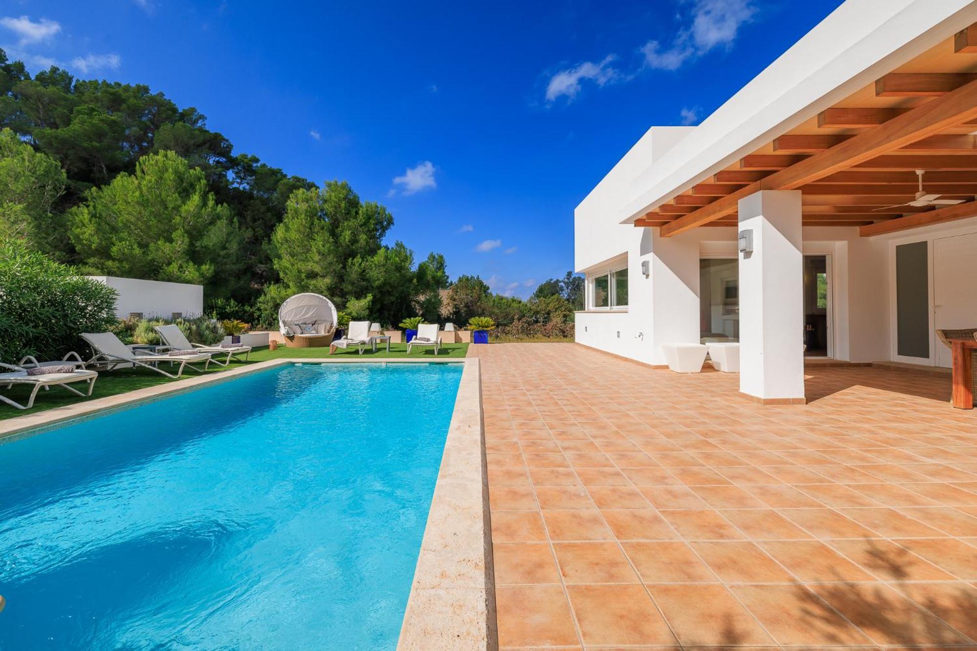 Can Parras Casa Con Piscina Y Barbacoa Cerca De La Playa San José Екстериор снимка