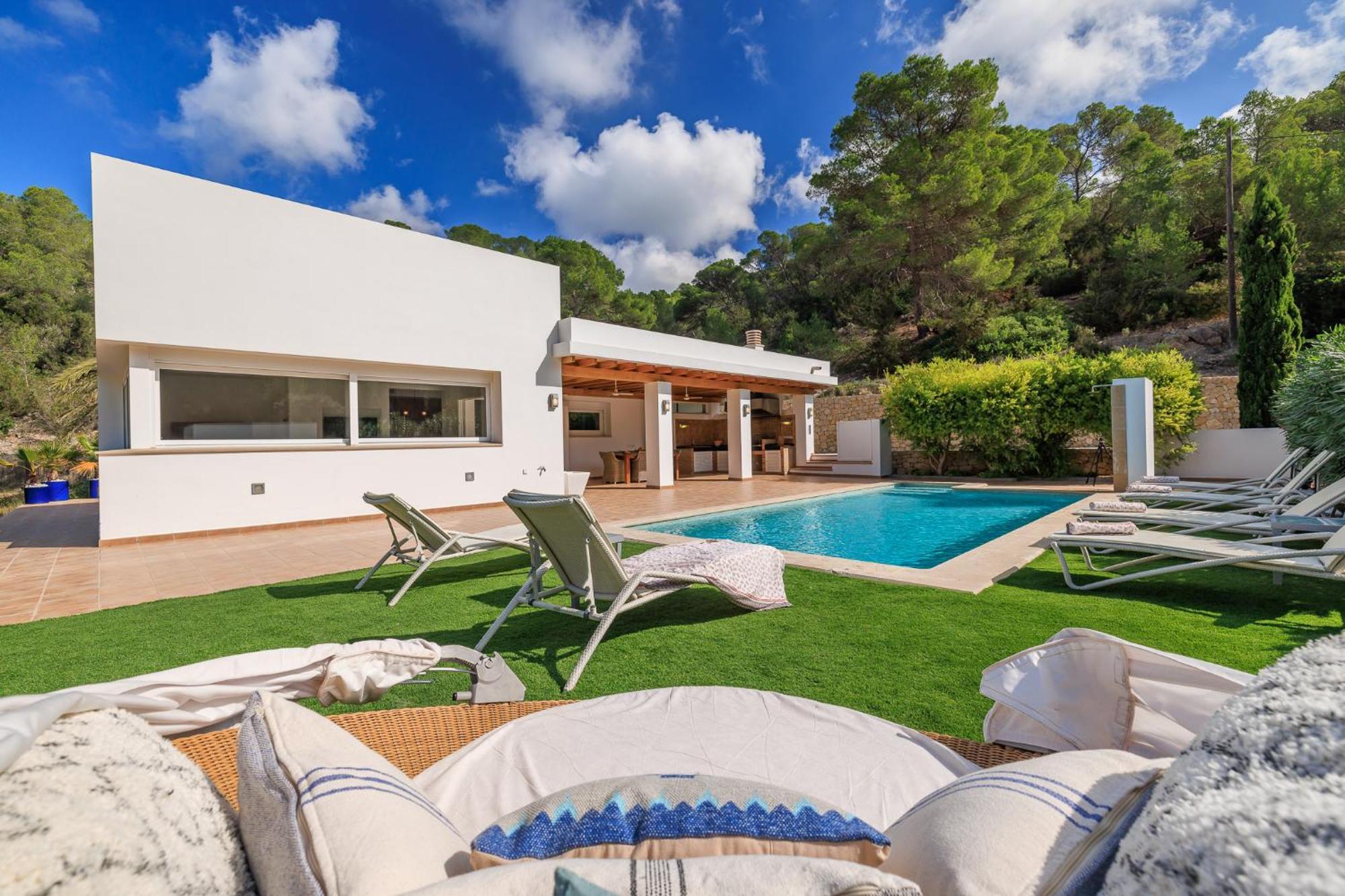 Can Parras Casa Con Piscina Y Barbacoa Cerca De La Playa San José Екстериор снимка