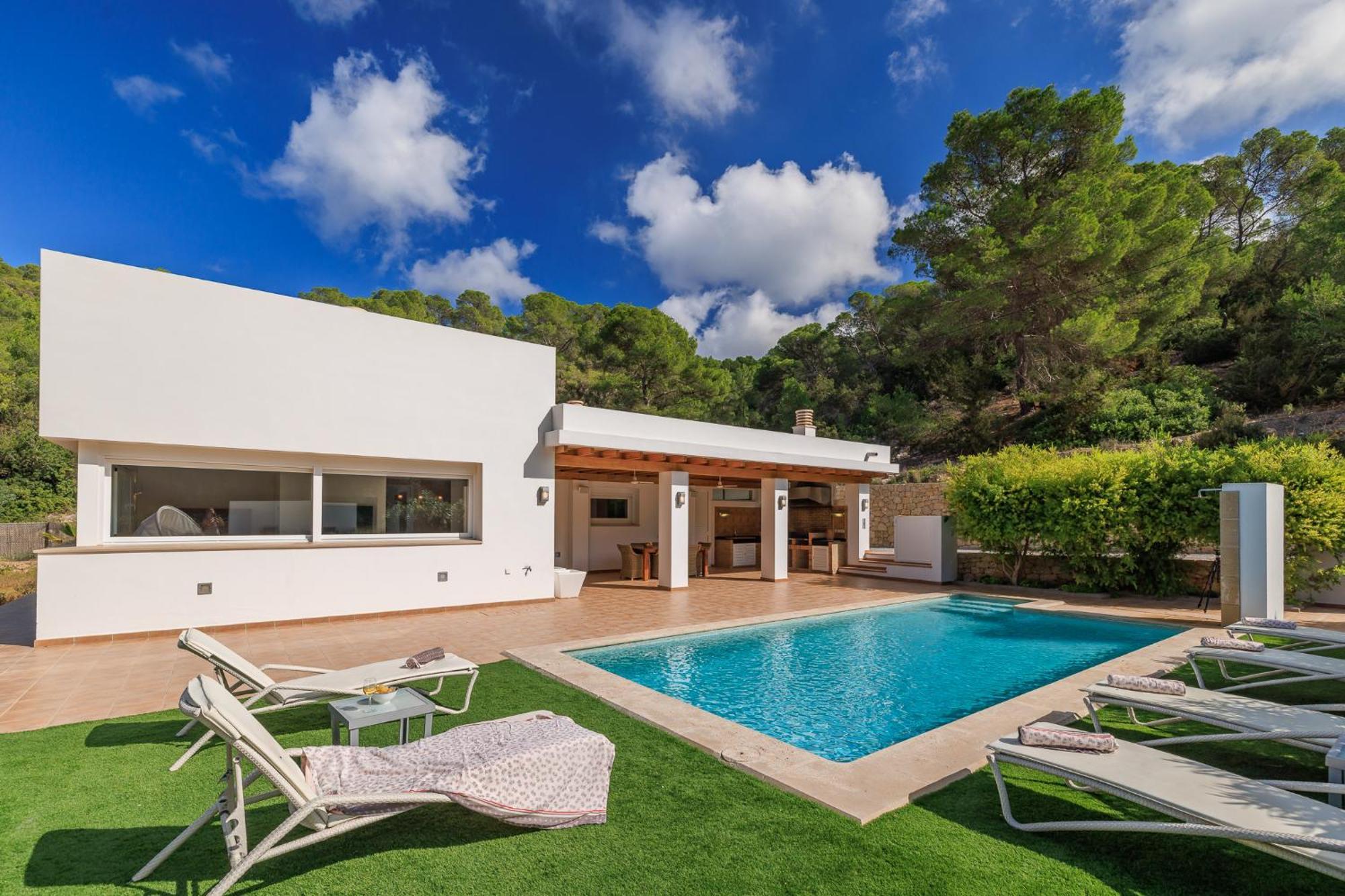 Can Parras Casa Con Piscina Y Barbacoa Cerca De La Playa San José Екстериор снимка